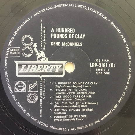 Eugene McDaniels : 100 Lbs. Of Clay! (LP, Album, Mono)