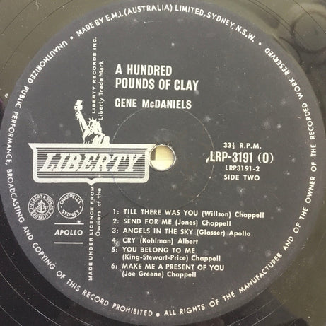 Eugene McDaniels : 100 Lbs. Of Clay! (LP, Album, Mono)