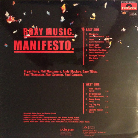Roxy Music : Manifesto (LP, Album)