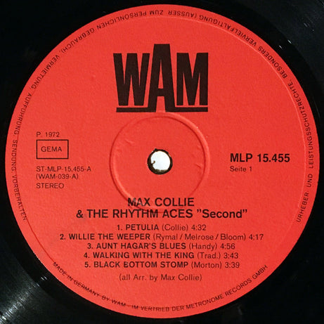 Max Collie Rhythm Aces : Second (LP)