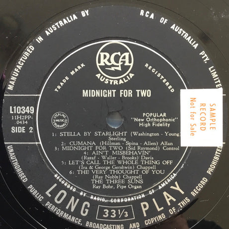 The Three Suns : Midnight For Two (LP, Album, Mono)