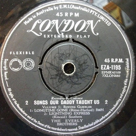 Everly Brothers : Songs That Our Daddy Taught Us - Volume 1 (7", EP, Kno)