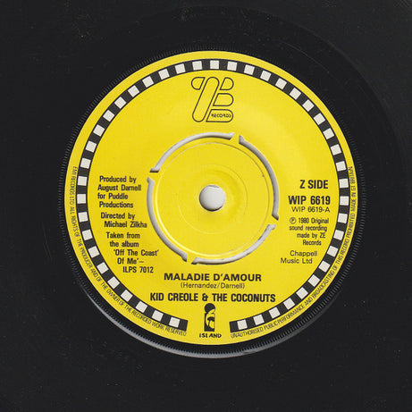 Kid Creole And The Coconuts : Maladie D'amour (7", Single)