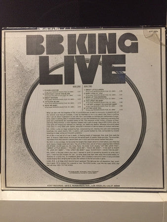 B.B. King : BB King Live (LP, Promo)