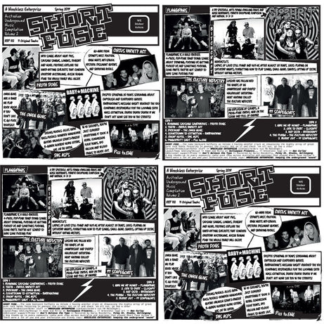 Various : Short Fuse (Australian Underground Music Compilation Volume 2) (7", Comp, Whi)