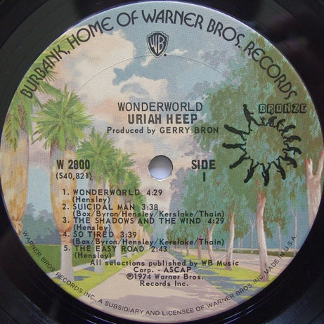 Uriah Heep : Wonderworld (LP, Album, San)