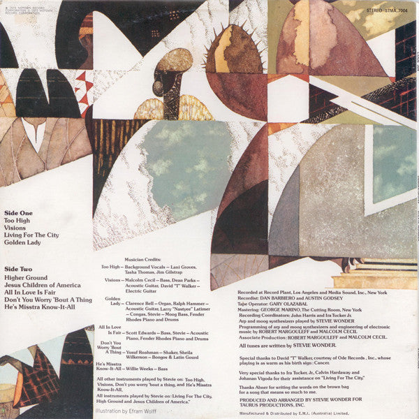 Stevie Wonder : Innervisions (LP, Album, Gat)