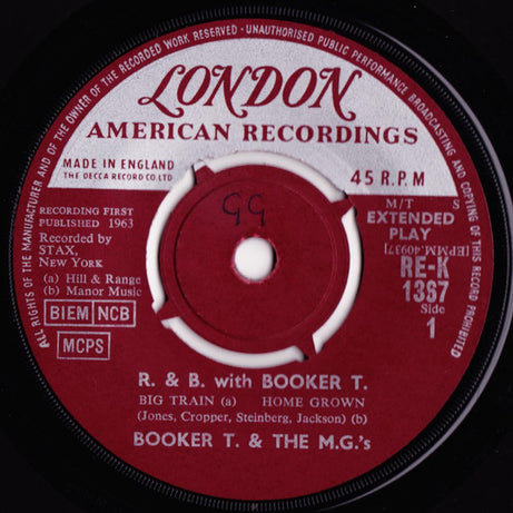 Booker T & The M.G.'s* : R And B With Booker T. (7", EP, Mono)