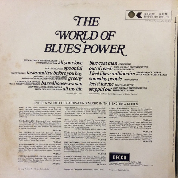 Various : The World Of Blues Power (LP, Comp, Mono)