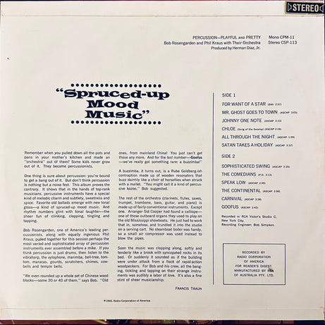 Bobby Rosengarden And Phil Kraus : Percussion Playful And Pretty (LP, Album)