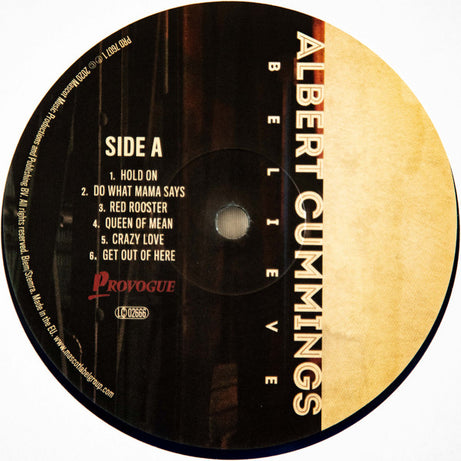 Albert Cummings : Believe (LP, Album, Ltd, Blu)