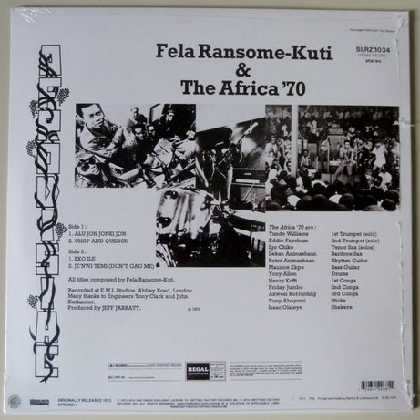 Fela Kuti & Africa 70 : Afrodisiac (LP, Album, RE)