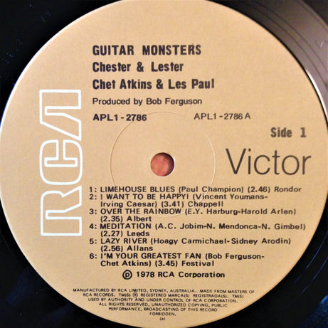 Chet Atkins And Les Paul : Guitar Monsters (LP, Album)
