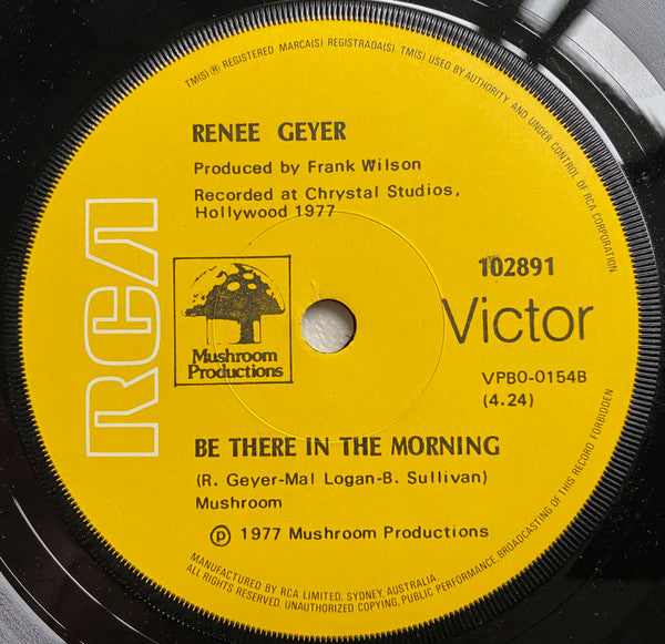 Renee Geyer : Stares And Whispers (7", Single)