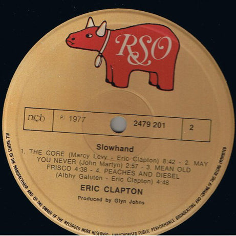 Eric Clapton : Slowhand (LP, Album, Gat)