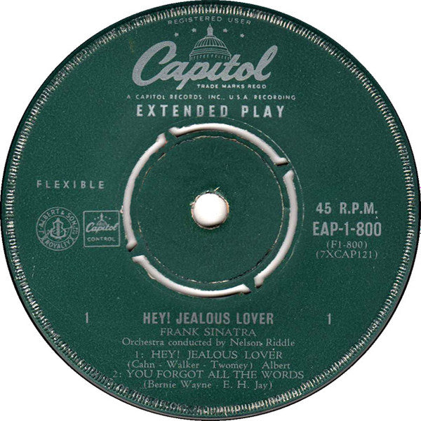 Frank Sinatra : Hey! Jealous Lover (7", EP)