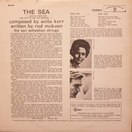 Anita Kerr, Rod McKuen / The San Sebastian Strings : The Sea (LP, Album, RE)