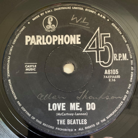 The Beatles : Love Me, Do (7", Single, Mono)