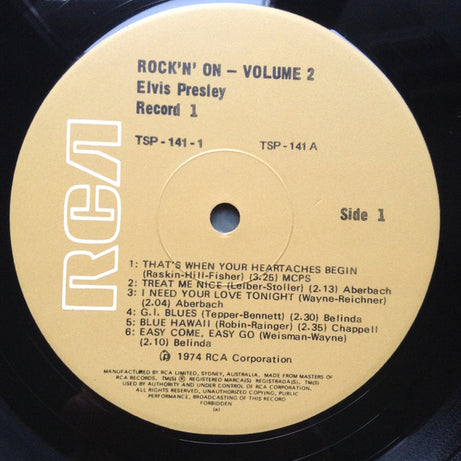 Elvis Presley : Rock 'N' On Volume 2  25 All-Time Rock 'N' Roll Hits (2xLP, Comp)