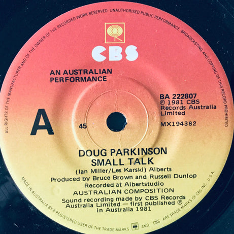 Doug Parkinson : Small Talk (7")