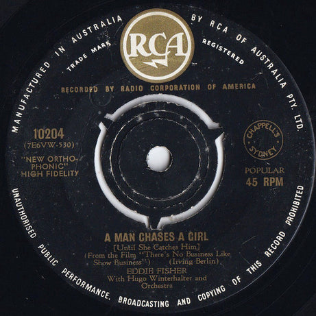 Eddie Fisher : A Man Chases A Girl (7", Single)