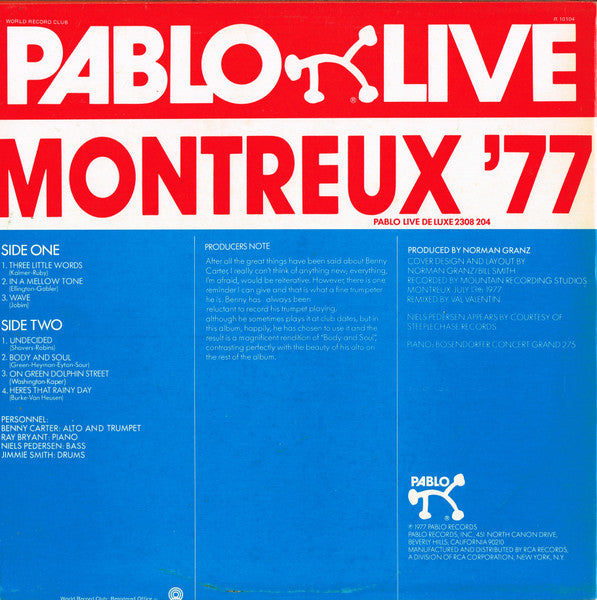 Benny Carter 4 : Montreux '77 (LP, Album, Club)