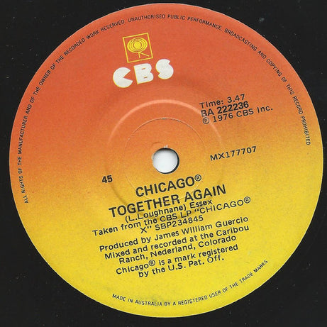 Chicago (2) : If You Leave Me Now (7", Single)