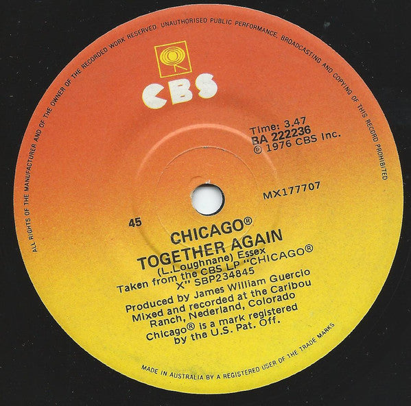 Chicago (2) : If You Leave Me Now (7", Single)