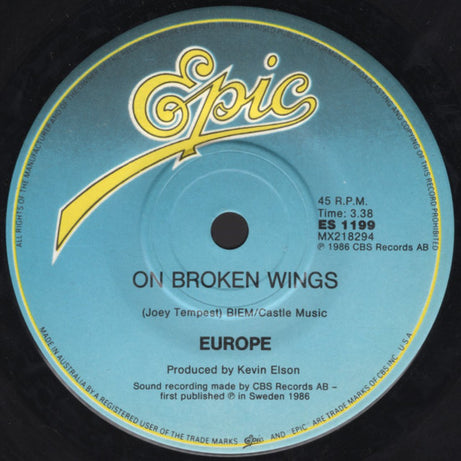 Europe (2) : The Final Countdown (7", Single, Gen)