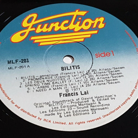 Francis Lai : Bilitis (Original Motion Picture Soundtrack) (LP, Album)