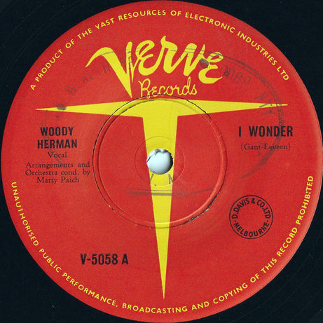 Woody Herman : I Wonder (7", Single)