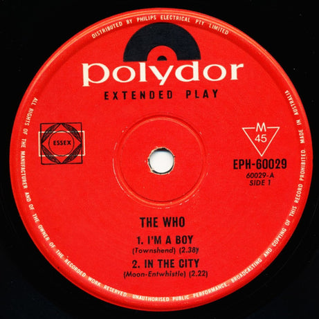 The Who : The Who (7", EP, Mono, Lab)