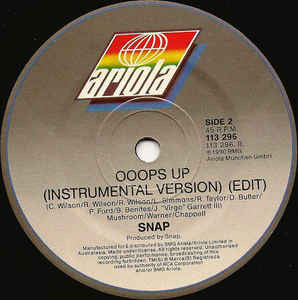 Snap! : Ooops Up (7", Single)