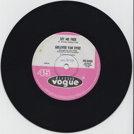 Gulliver Van Dyke : Set Me Free / The Day Has Gone (7", Single)