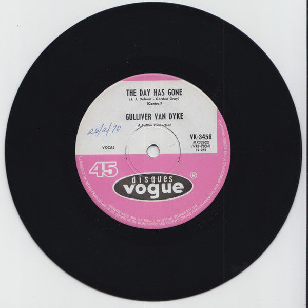 Gulliver Van Dyke : Set Me Free / The Day Has Gone (7", Single)
