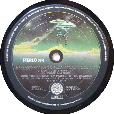 Graham Parker And The Rumour : High Times (LP, Comp, CBS)