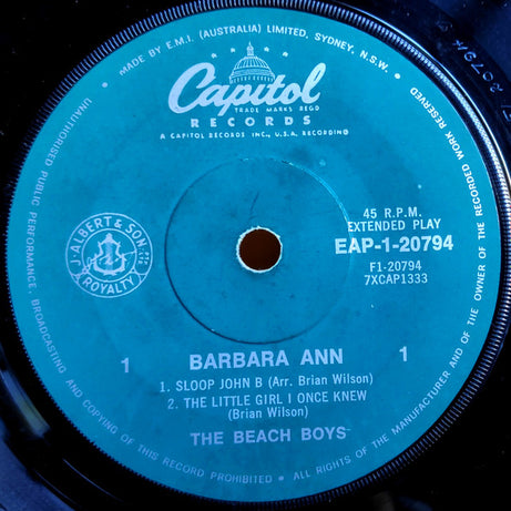 The Beach Boys : Barbara Ann (7", EP)