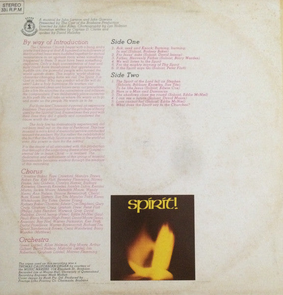John Gowans  /  John Larsson : Spirit (LP)