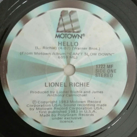 Lionel Richie : Hello (7", Single)