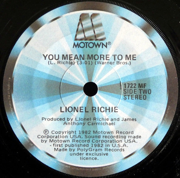 Lionel Richie : Hello (7", Single)