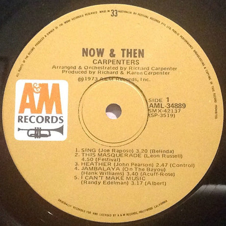 Carpenters : Now & Then (LP, Album, Gat)