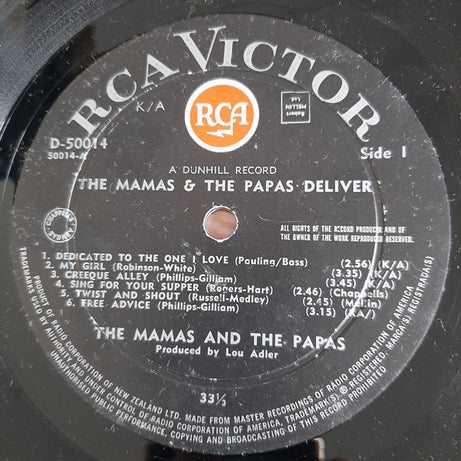 The Mamas & The Papas : The Mamas & The Papas Deliver (LP, Album, Mono)