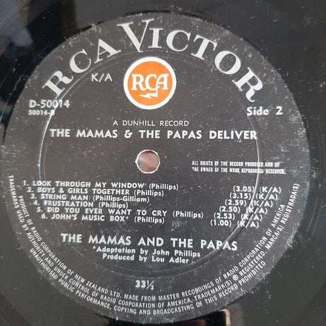The Mamas & The Papas : The Mamas & The Papas Deliver (LP, Album, Mono)