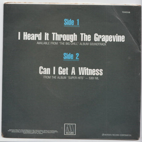 Marvin Gaye : I Heard It Through The Grapevine (7", Single)