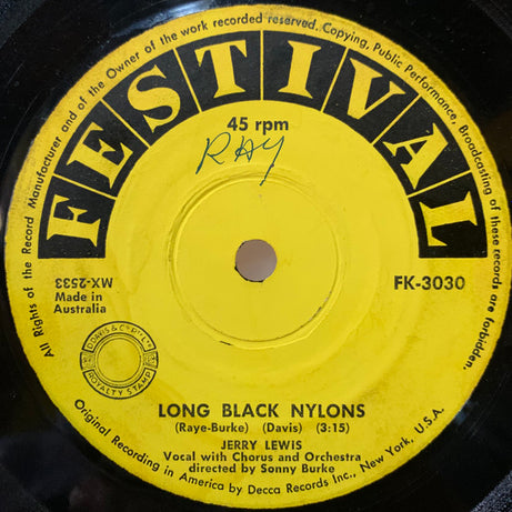 Jerry Lewis (3) : Boat To Kenya / Long Black Nylons (7", Single)