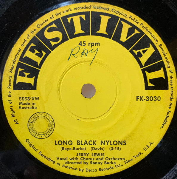 Jerry Lewis (3) : Boat To Kenya / Long Black Nylons (7", Single)