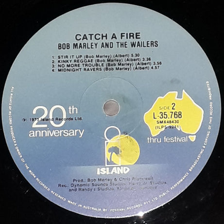 Bob Marley & The Wailers : Catch A Fire (LP, Album, RE)