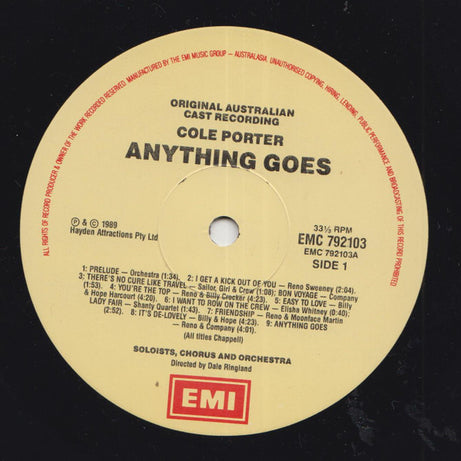 Various : Anything Goes (Original Australian Cast) (LP, Album)