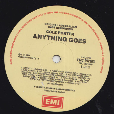 Various : Anything Goes (Original Australian Cast) (LP, Album)