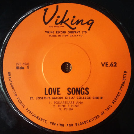 St. Joseph's Maori Girls College Choir : Maori Love Songs (7", EP)